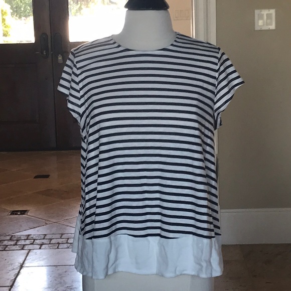 Altar’d State Navy blue and cream striped shirt - Picture 1 of 8